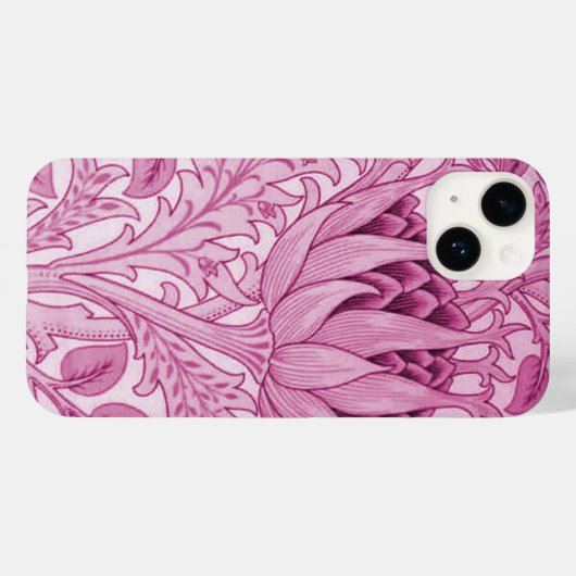 William Morris Artichoke Magenta Pink Case-Mate iPhone Case (Achterkant (horizontaal))