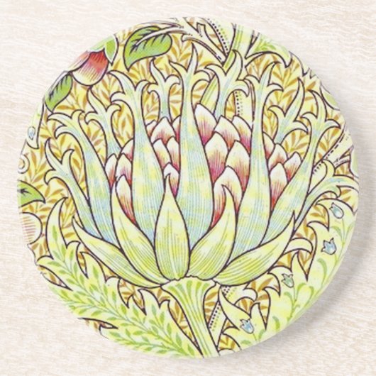 William Morris "Artichoke" Zandsteen Onderzetter (Voorkant)