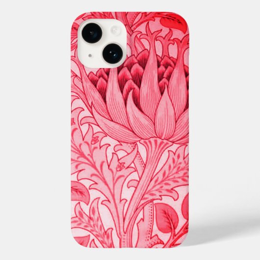 William Morris Artisjok Red Scarlet Crimson Case-Mate iPhone Case (Achterkant)