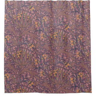 William Morris Artisjok wijn en goud Douchegordijn