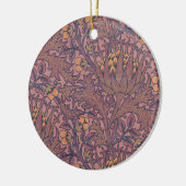 William Morris Artisjok wijn en goud Keramisch Ornament (Links)