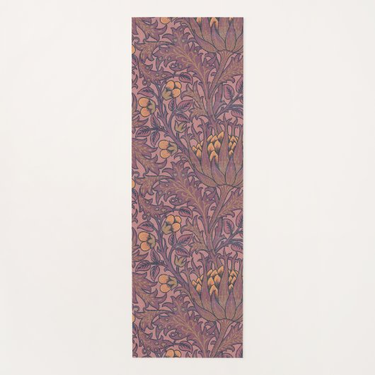 William Morris Artisjok wijn en goud Yogamat (Voorkant)