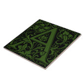 William Morris Arts and Crafts Initiaal Letter A Tegeltje (Zijkant)