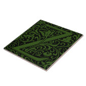 William Morris Arts and Crafts-monogram letter Z Tegeltje (Zijkant)