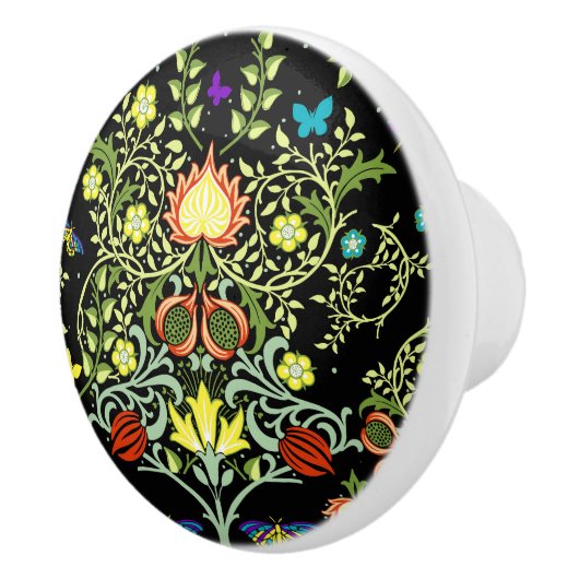 William Morris Arts and Crafts Pattern Keramische Knop (Rechts)