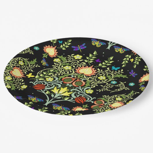 William Morris Arts and Crafts Pattern Papieren Bordje (Gekanteld)
