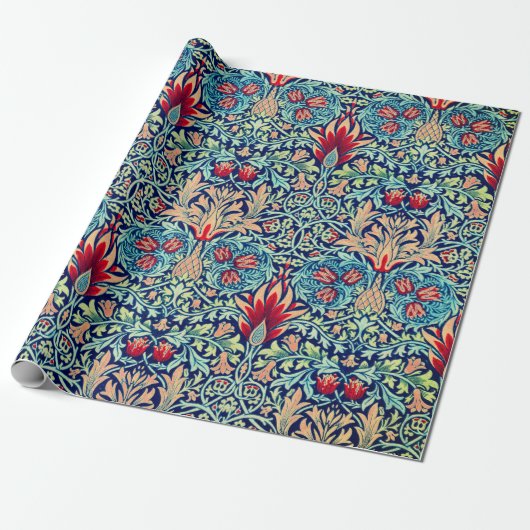 William Morris ARTS EN CRAFTS WRAPPING Cadeaupapier (Uitgerold)