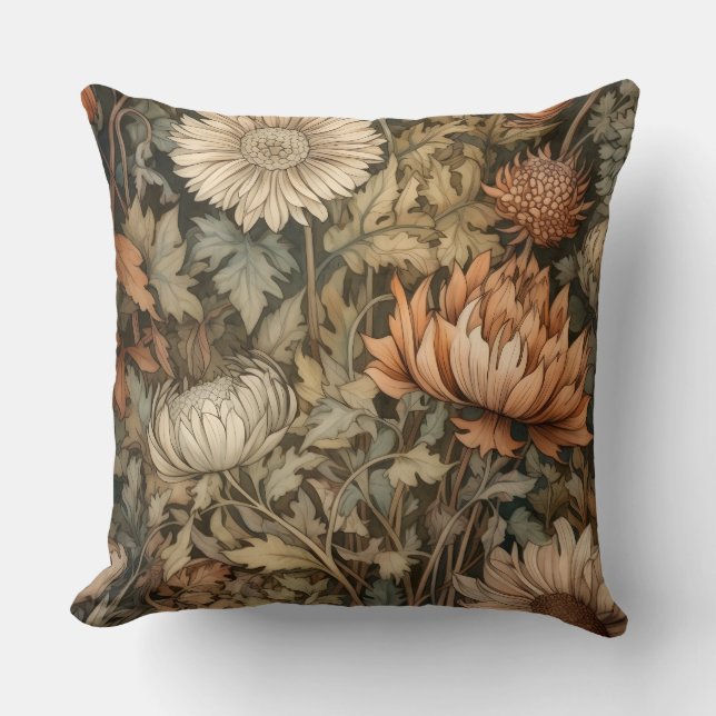 William Morris Autumn Floral Kussen (Voorkant)