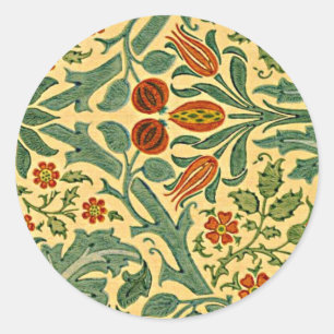 William Morris - Autumn Flower-patroon Ronde Sticker