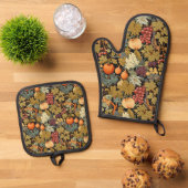 William Morris Autumn verlaat Pumpkins Ovenwant & Pannenlap Set (Top down)