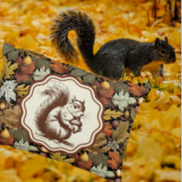William Morris Autumn vertrekt bij Squirrel Retro Accent Kussen