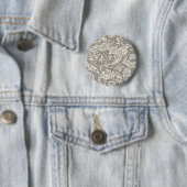 William Morris Bachelor's Button antieke damast (In situ)