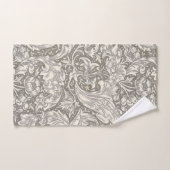 William Morris Bachelor's Button antieke damast Bad Handdoek (Handdoek)