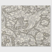 William Morris Bachelor's Button antieke damast Cadeaupapier (Vlak)
