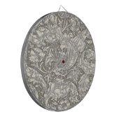 William Morris Bachelor's Button antieke damast Dartbord (Voorkant Links)