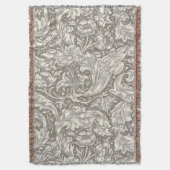 William Morris Bachelor's Button antieke damast Deken (Voorkant Verticaal)