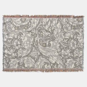 William Morris Bachelor's Button antieke damast Deken