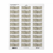 William Morris Bachelor's Button antieke damast Etiket (Full Sheet)
