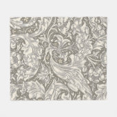 William Morris Bachelor's Button antieke damast Fleece Deken (Voorkant (Horizontaal))