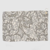 William Morris Bachelor's Button antieke damast Golfhanddoek (Horizontaal)