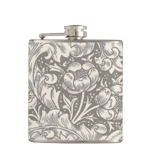William Morris Bachelor's Button antieke damast Heupfles