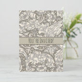 William Morris Bachelor's Button antieke damast Kaart (Staand voorkant)