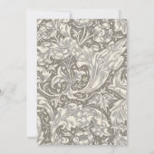 William Morris Bachelor's Button antieke damast Kaart (Achterkant)