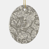 William Morris Bachelor's Button antieke damast Keramisch Ornament (Rechts)