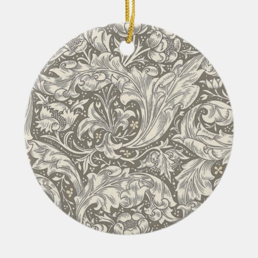 William Morris Bachelor's Button antieke damast Keramisch Ornament (Voorkant)