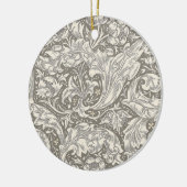 William Morris Bachelor's Button antieke damast Keramisch Ornament (Links)