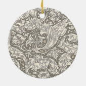 William Morris Bachelor's Button antieke damast Keramisch Ornament (Achterkant)