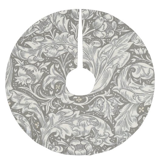 William Morris Bachelor's Button antieke damast Kerstboom Rok (Voorkant)