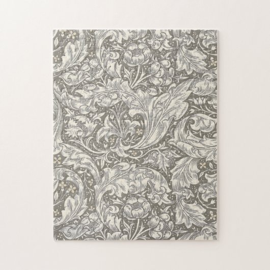 William Morris Bachelor's Button antieke damast Legpuzzel (Verticaal)