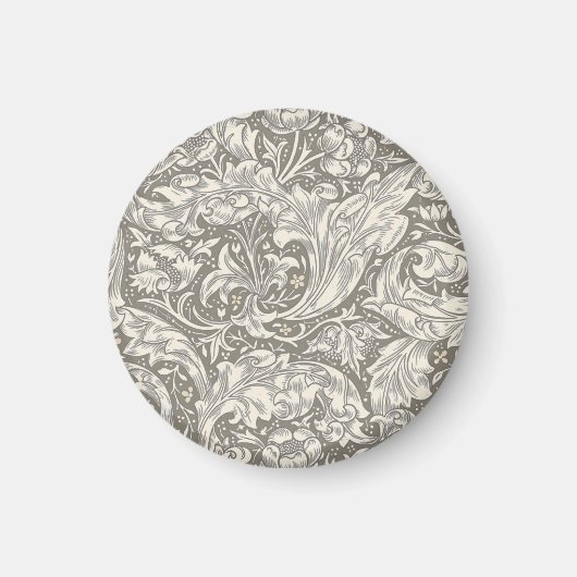 William Morris Bachelor's Button antieke damast Magneet (Voorkant)