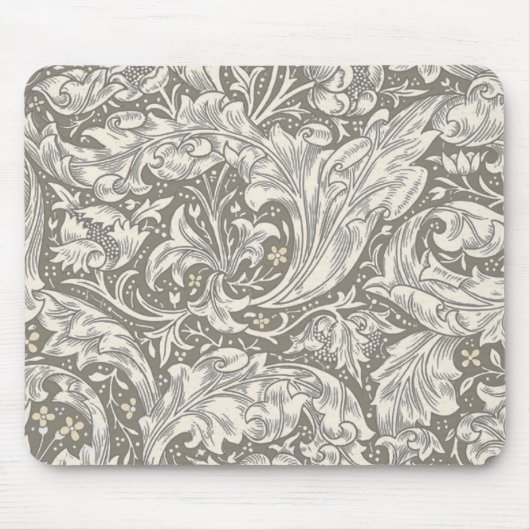 William Morris Bachelor's Button antieke damast Muismat (Voorkant)