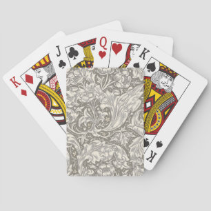 William Morris Bachelor's Button antieke damast Pokerkaarten