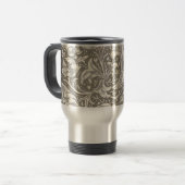 William Morris Bachelor's Button antieke damast Reisbeker (Voorkant links)