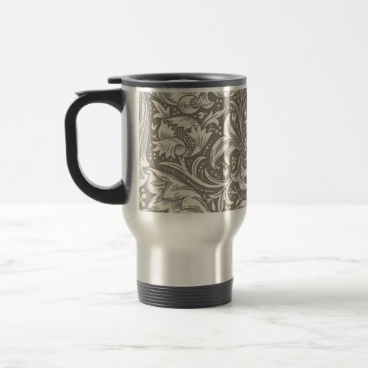 William Morris Bachelor's Button antieke damast Reisbeker (Links)