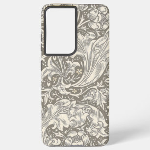 William Morris Bachelor's Button antieke damast Samsung Galaxy Hoesje