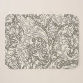 William Morris Bachelor's Button antieke damast Sherpa Deken (Voorkant (horizontaal))