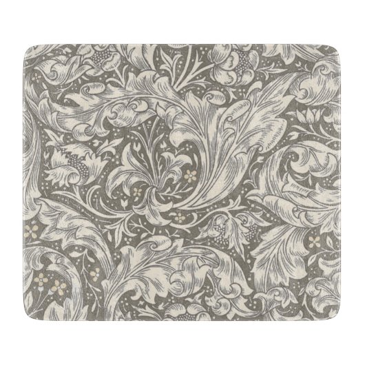 William Morris Bachelor's Button antieke damast Snijplank (Voorkant)