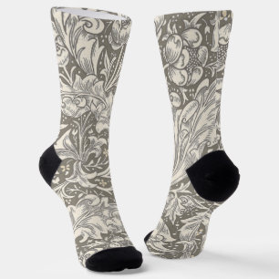 William Morris Bachelor's Button antieke damast Sokken