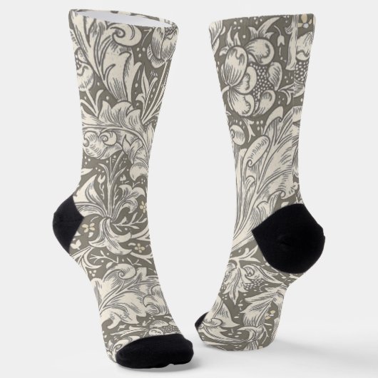 William Morris Bachelor's Button antieke damast Sokken (Gebogen)