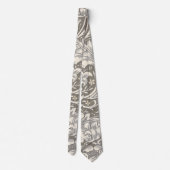 William Morris Bachelor's Button antieke damast Stropdas (Achterkant)