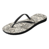 William Morris Bachelor's Button antieke damast Teenslippers (Schuin)