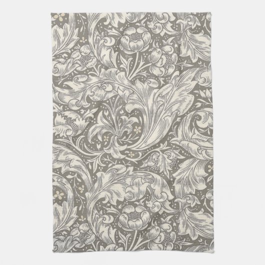 William Morris Bachelor's Button antieke damast Theedoek (Verticaal)