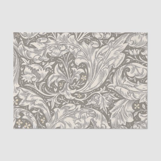 William Morris Bachelor's Button antieke damast Tissuepapier (Voorkant)