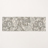 William Morris Bachelor's Button antieke damast Yogamat (Voorkant (horizontaal))