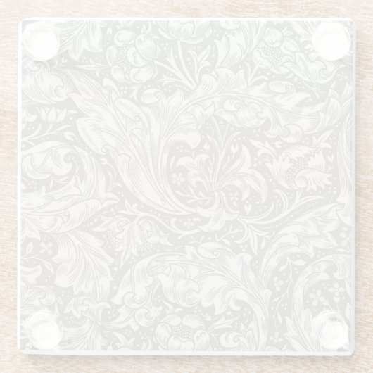 William Morris Bachelor's Button Bloem Bloemisteri Glazen Onderzetter (Achterkant)