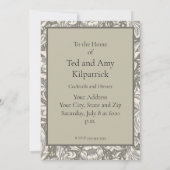 William Morris Bachelor's Button Bloem Bloemisteri Kaart (Achterkant)